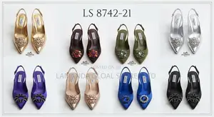 Aaron Sm Gold-Toe Tweed Stiletto Slingbacks