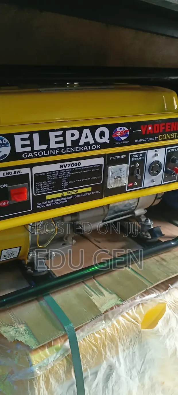 Original Elepaq Constant SV7800 4.8kva Generator - 100% Copper - 1