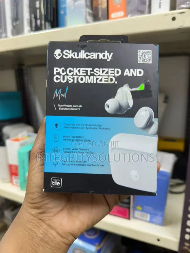 Skullcandy Mod True Wireless Earbuds (Light Grey/Blue) - 1