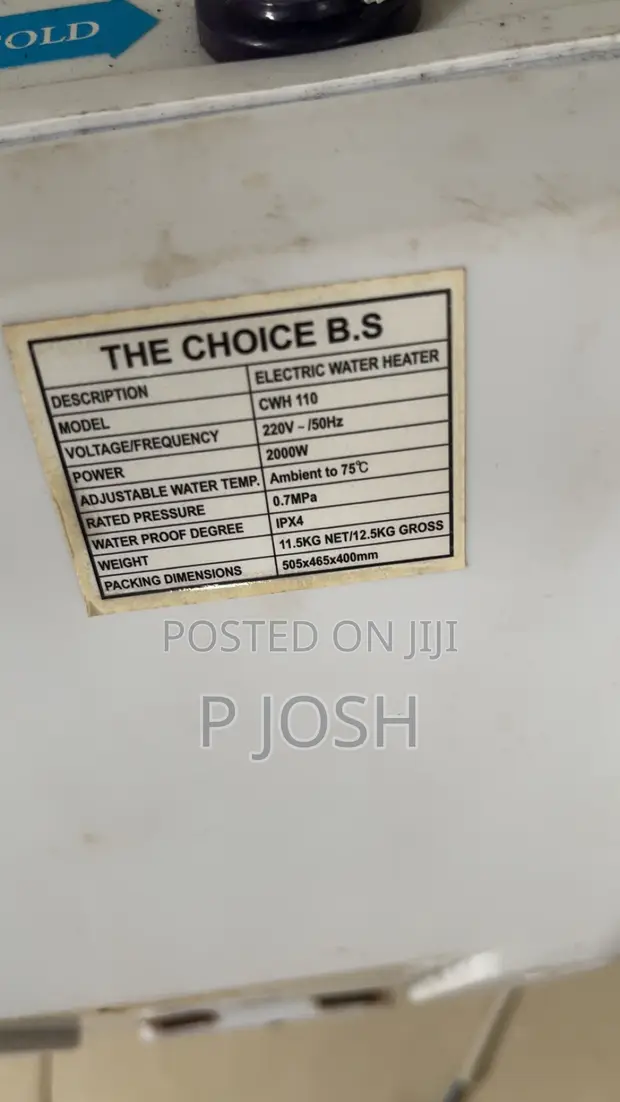 Choice 15L Water Heater - New - 1