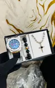 Men's Wristwatch, Bracelet & Necklace Jewelry Set - 3