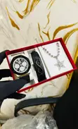 Men's Wristwatch, Bracelet & Necklace Jewelry Set - 4