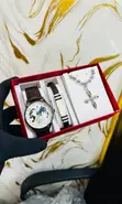 Men's Wristwatch, Bracelet & Necklace Jewelry Set - 5