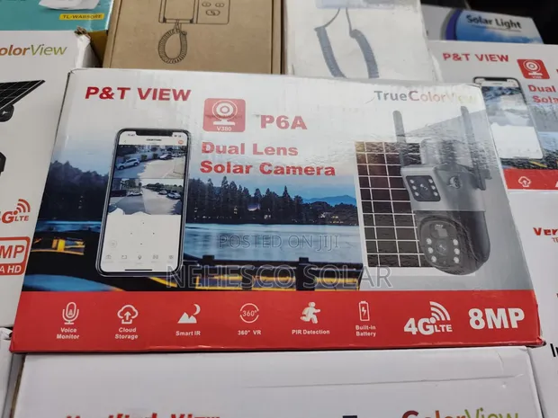 Super Vision 8MP P6A Dual Lens Solar Camera - V380 Pro - 1