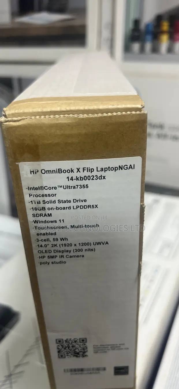 New HP OmniBook X Flip 14" Laptop - Intel Core Ultra 7, 16GB RAM, 1TB SSD - 1