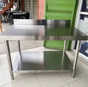 3ft Commercial Table with Backsplash