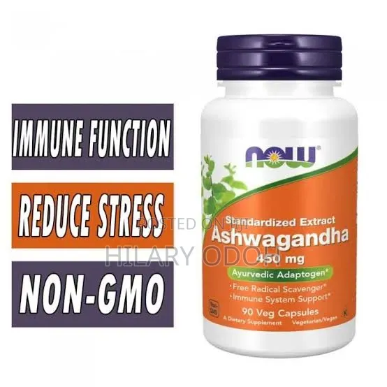 NOW Foods Ashwagandha, 450mg, 90 Veg Capsules - 1