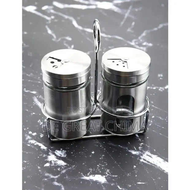 Stainless Steel Salt & Pepper Shakers - 1