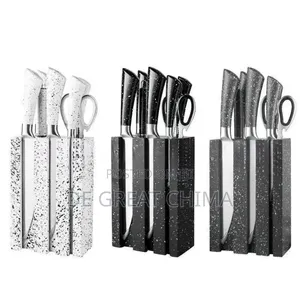 8-Piece Stainless Steel Marble Knife Set