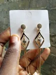 Celestria Crystal Drop Gold Plated Tassel Earrings - 3