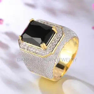 Men's Bold Ring with Sapphire Stone