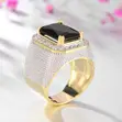 Men's Bold Ring with Sapphire Stone - 2