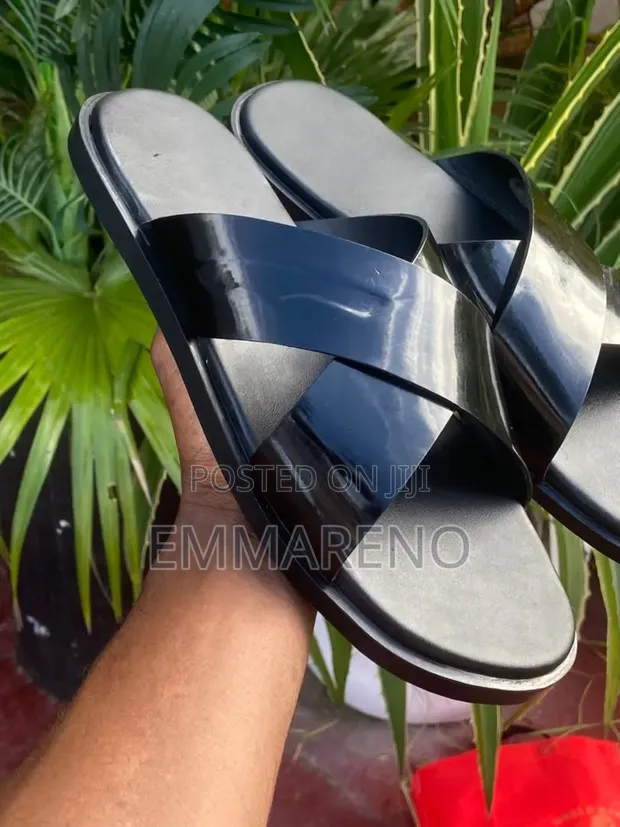 Men's Premium Wet Look Slides - 1