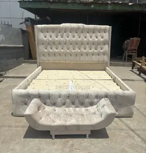 Good Quality 6x6 Tufted Padded Bedframe with Drawer