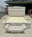 Good Quality 6x6 Tufted Padded Bedframe with Drawer - 2