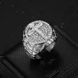 Cross Rhinestone Ring for Men - 2