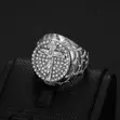 Cross Rhinestone Ring for Men - 5