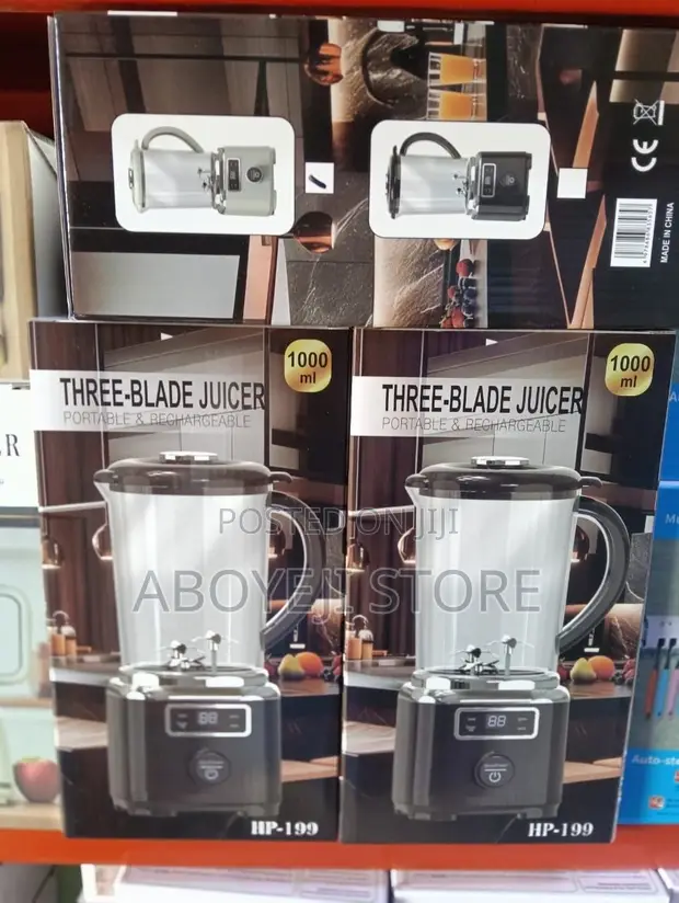 Sabo 3-Blade Rechargeable Juice Blender (1000ml) - 1