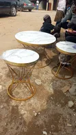Modern Center Table & Side Stool Set - 2