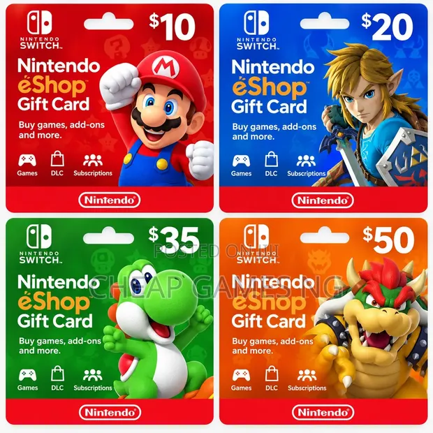 Nintendo Switch eShop Gift Cards ($10 - $50) - 1