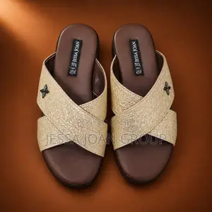 Jessa Joan Fashion Cross-Strap Slides na Mata - Zinari