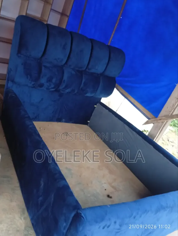 Royal 4.5ft Euro Size Bed Frame - Blue - 1