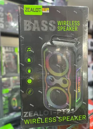 Zealot PT21 Bass Wireless Speaker - Double Bass + RGB Party Box