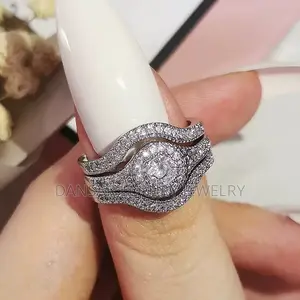 3-Piece Combination Royal Wedding Ring Set