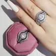 3-Piece Combination Royal Wedding Ring Set - 3