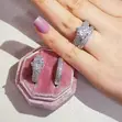Forever Us Bridal Wedding Ring Set - 5