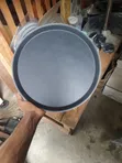 14" Non-Skid Serving Tray - Baƙar Fiberglass - 1