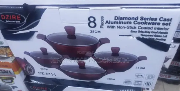 Original Dzire 8-Piece Cast Aluminum Non-Stick Cookware Set - 1