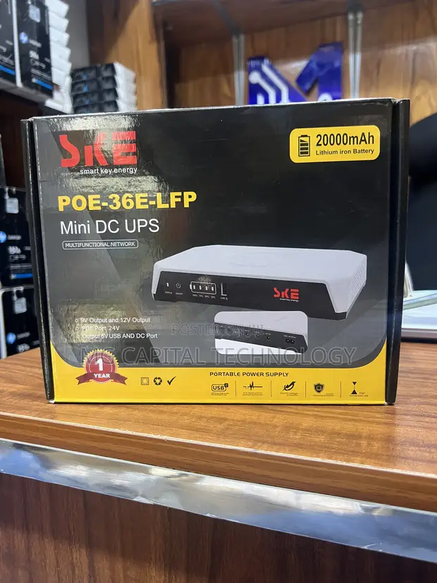SKE POE-36E-LFP Mini DC UPS 20000mAh - 1