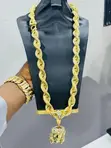 CEO Made Gold Necklace - 18k Gold, Diamond Pendant - 2