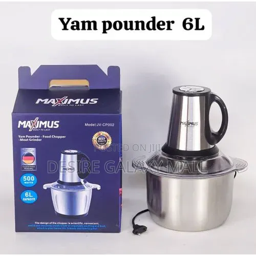 Stainless Steel Electric Food Processor & Yam Pounder - 1