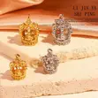 Royal Crown Pendant Necklace - Gold/Silver Plated Stainless Steel - 1