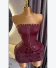 Zara Luxury 2-Piece Set - Burgundy - 2