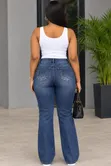 Ladies Denim Jeans - Blue, Size 34-36 - 1