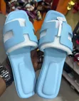 Hermes Oran Style Flat Slide Sandals - 1