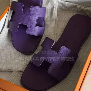 Hermes Oran Style Flat Slide Sandals