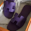 Hermes Oran Style Flat Slide Sandals - 2