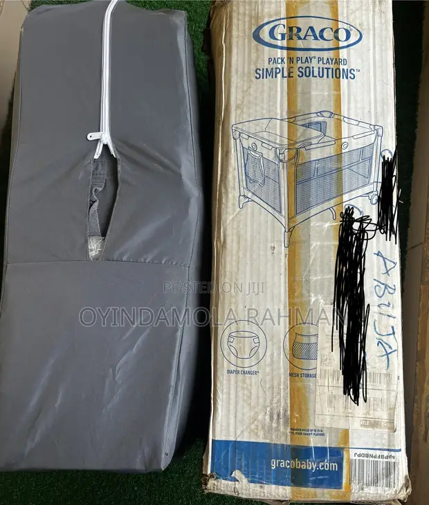 Baby Cot / Play Yard - Grey - 1