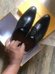 Louis Vuitton Black Leather Loafers - Men's Size 39 - 2