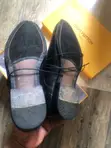 Louis Vuitton Black Leather Loafers - Men's Size 39 - 3