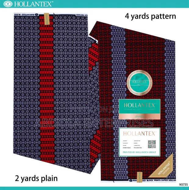 Hollantex Ankara Fabric Mix - Blue & Black - 1