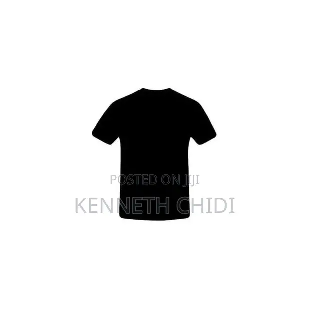 100% Cotton Plain Black Unisex T-Shirt/Polo - 1