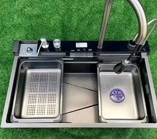 Piano Kitchen Sink with 5-Button Control - 1