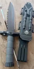 Tactical Fixed-Blade Survival Knife with Sheath & Compass - 3