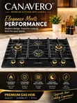 Canavaro Brass 4 Burner Gas Hub na Italiya - 1