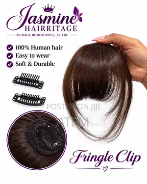 Bone Straight Fringe Clip - Human Hair